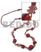 Asstd Red Glass Beads Gold
