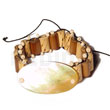 Bamboo Macrame 40mmx35mm Oval MOP