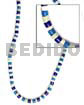 4-5mm Coco Heishe Wht/royal Blue/light