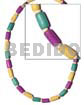 Lavender/yellogreen Wood Tube Black Coco