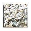 Flat 30mmx30mm Square Black Resin
