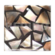 Flat 25mmx25mm Square Black Resin