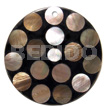 Flat 70mm Black Round Resin