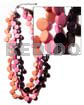 3 Layers 10mm Black/pink/peach Coco
