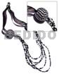 5 R0ws Black/white Glass Beads