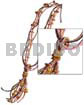4 Rows Tassles Glass Beads