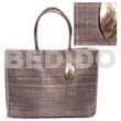 Raffia Stitch Bag Dangling Brownlip