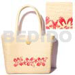 Pandan Bag With Pink Straw