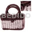 Abaca Weave Brown Bag L=8