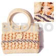 Abaca Weave Natural/peach Bag L=8