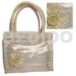 Sinamay Green Tones Flower, Plastic