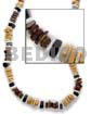 Sq Cut Brown/black/nat Combination White