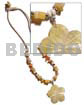 40mm MOP Flower Groove Pendant