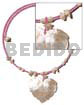 Choker Wire Pink Glass Beads