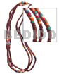 2-3mm Maroon Coco Heishe Multicolored