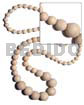 Graduated Nat. White Wood Beads