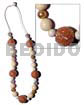 20mm Wrapped Wood Beads In