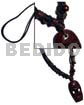 Tribal Carved 40mmx23mm Wooden Pendant