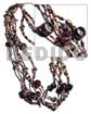 4 Layers Glass Beads Black