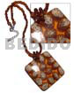 Amber Glass Beads Square 55mm