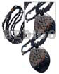 3 Layers Black Glass Beads/