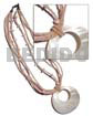 4 Rows Glass Beads White