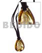 Leather Thong 35mm Teardrop Blacklip