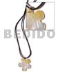 Cord 30mm MOP Flower Pendant