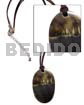 Black Wax Cord Oval Black