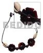 3 25mm Flower Black Tab