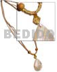 Teardrop Hammershell Pendant 40mm Glass
