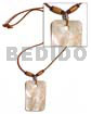 Rectangular 40mmx35mm Nat. Hammershell Pendant