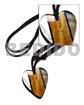 Black Leather Thong Heart Pendant