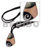 Black Leather Thong Uneven Teardrop