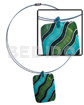 Coated Blue Cable Wire Neckline