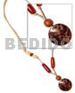 Round Cowrie Shell Pendant Bone