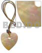 Heart MOP 60mm Horn Amber