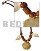 Wax Cord Wood Beads, 30mm