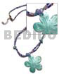 Aqua Blue Glass Beads Limestone