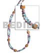 2-liner Necklace Mahogany Blue Tones