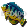 Fish Handpainted Wood Refrigerator Magnet