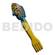 Fish On Fork Handpainted Wood