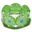 30mm Round Lime Green Clear