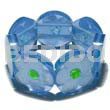 30mm Round Aqua Blue Clear