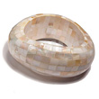 Chunky Wavy Bangle Kabibe Shell