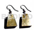 Dangling 18mmx14mm Pyramid MOP Black