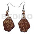 Dangling 32mmx28mm Brown Resin Crater