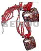 4 Layers Red Glass Beads