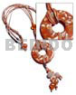 3 Layers Orange/crme Wax Cord