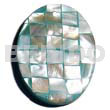 45mm Oval Aqua Green Hammershell